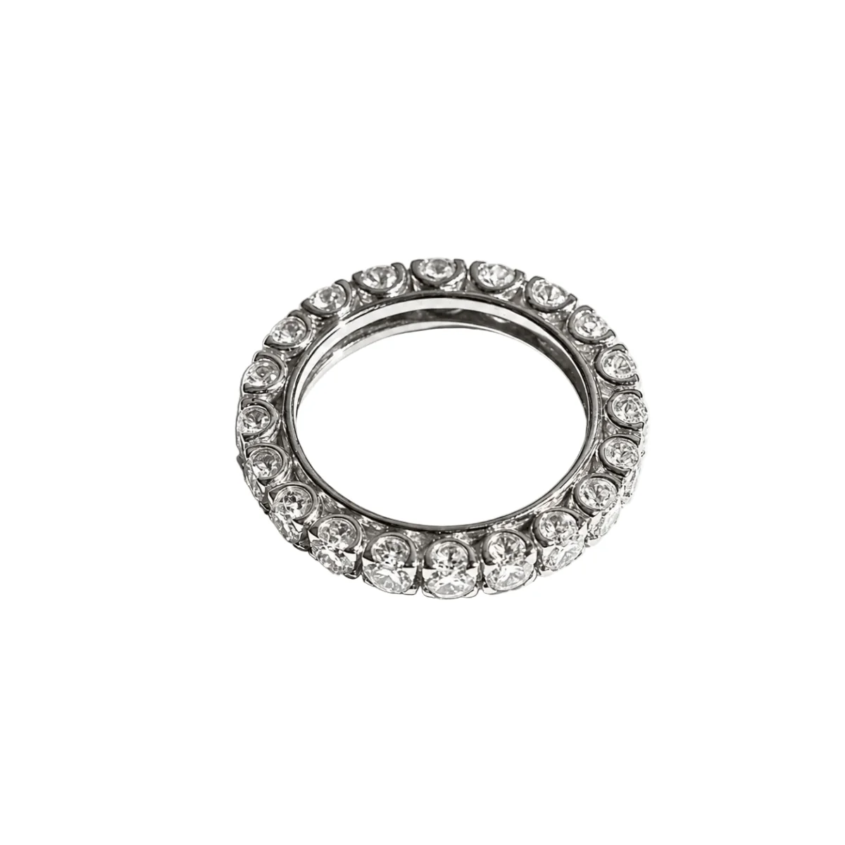 Bague Alliance en or blanc et diamants - Image 3
