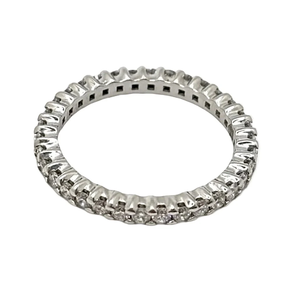 Bague Alliance en or blanc et diamants - Image 3