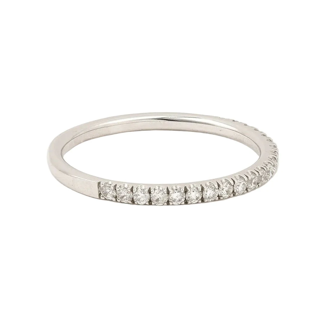 Bague Alliance en or blanc et diamants - Image 3