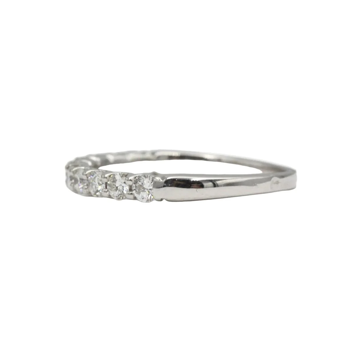 Bague Alliance en or blanc et diamants - Image 2