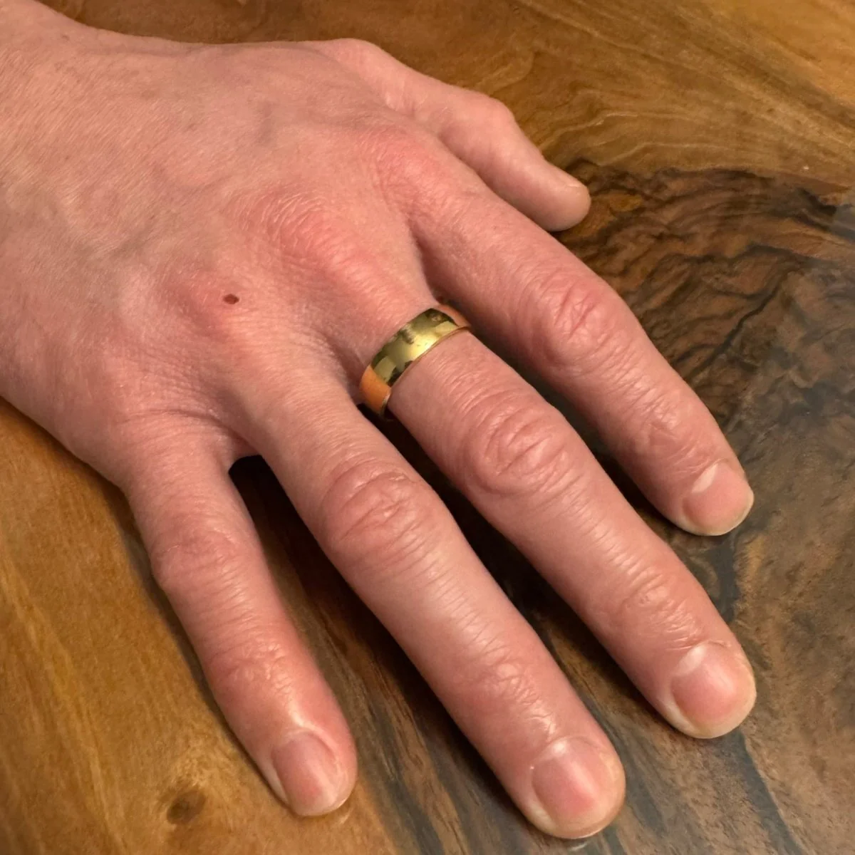 Bague Alliance en or champagne - Image 2