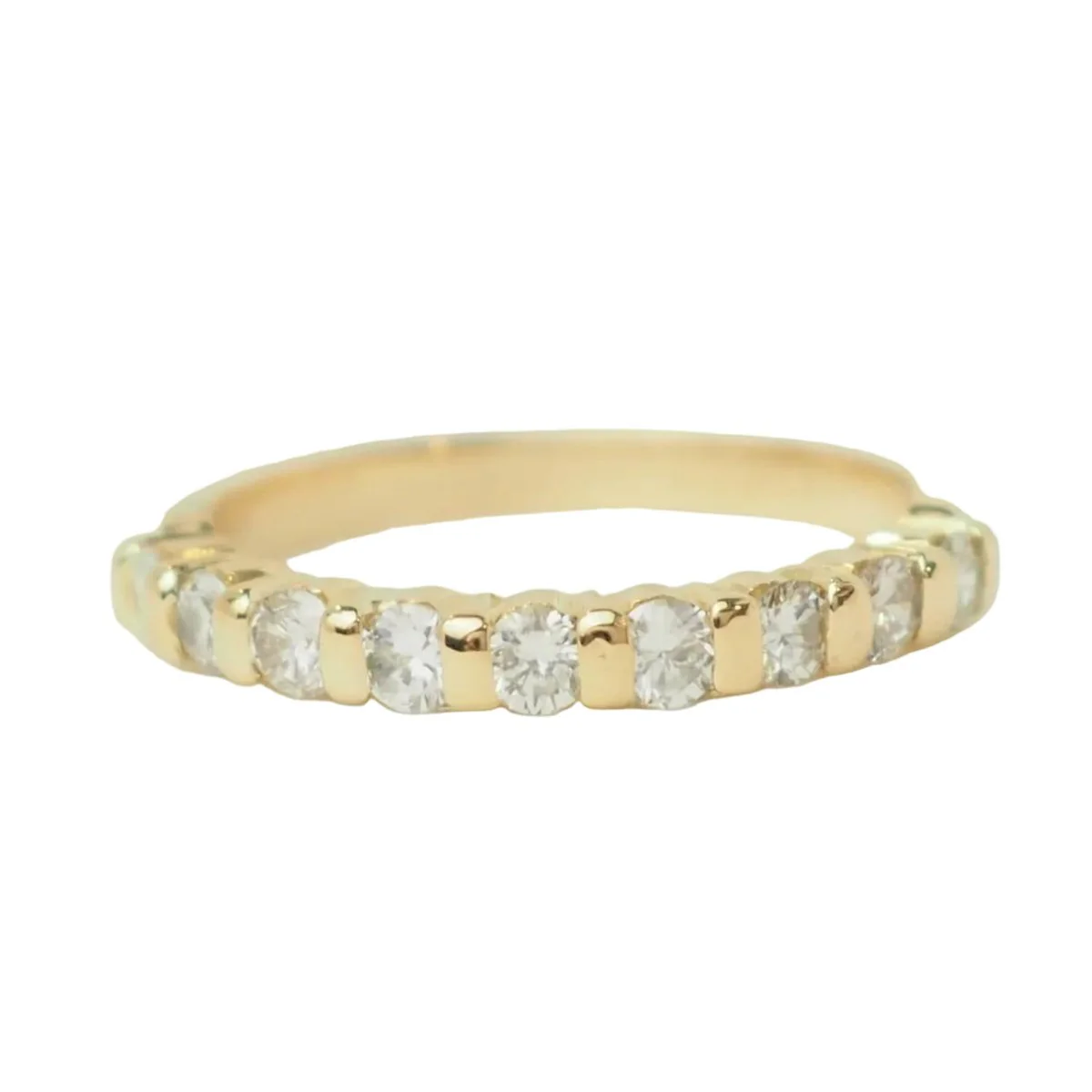 Bague Alliance en or jaune et diamants