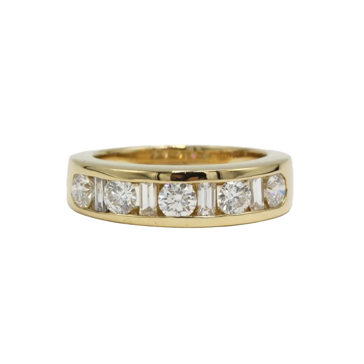 Bague Alliance en or jaune et diamants
