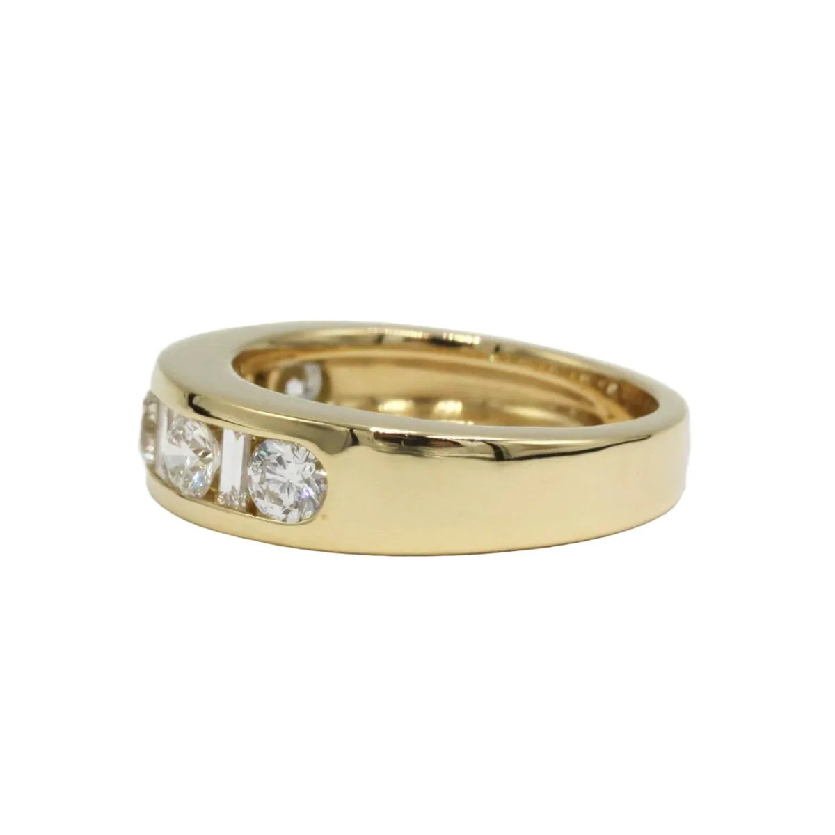 Bague Alliance en or jaune et diamants - Image 2