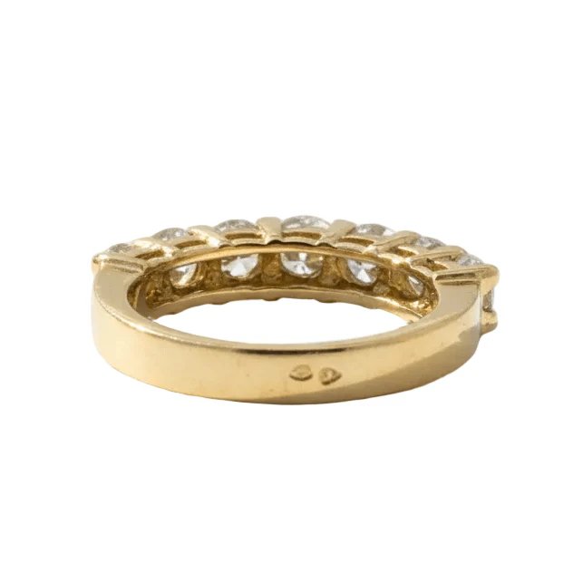 Bague Alliance en or jaune et diamants - Image 11