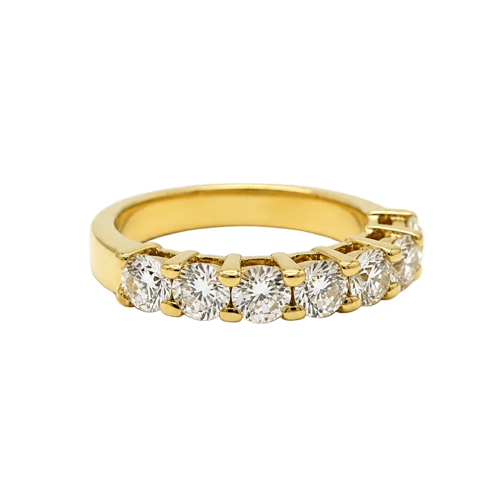 Bague Alliance en or jaune et diamants - Image 12