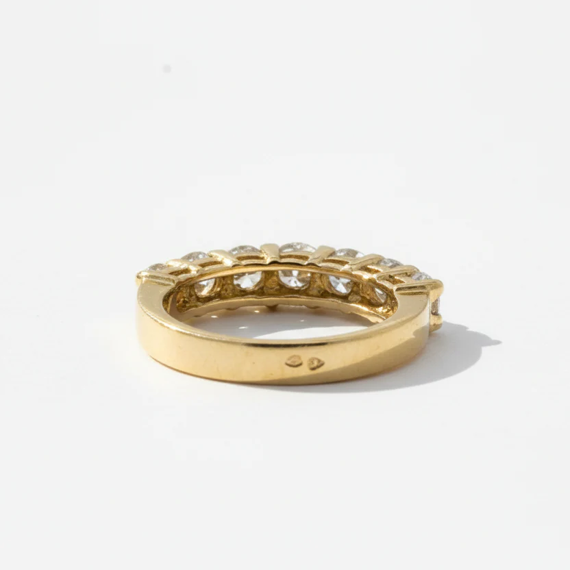 Bague Alliance en or jaune et diamants - Image 5