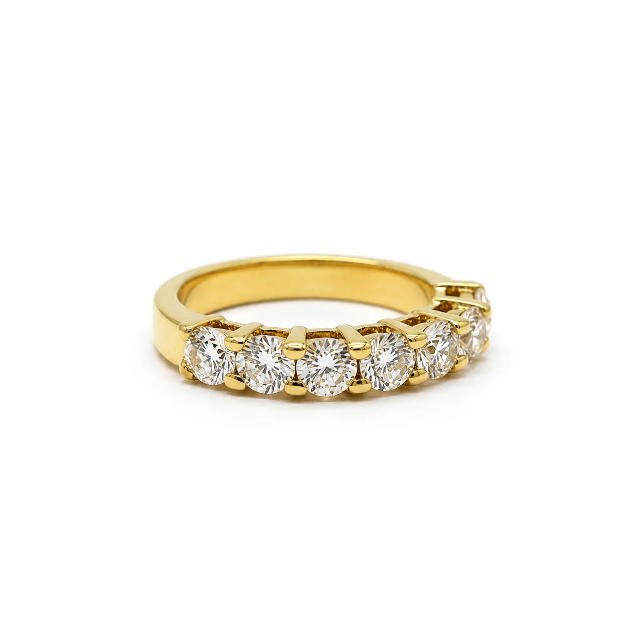 Bague Alliance en or jaune et diamants - Image 6