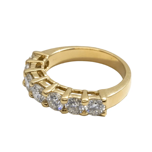 Bague Alliance en or jaune et diamants - Image 9