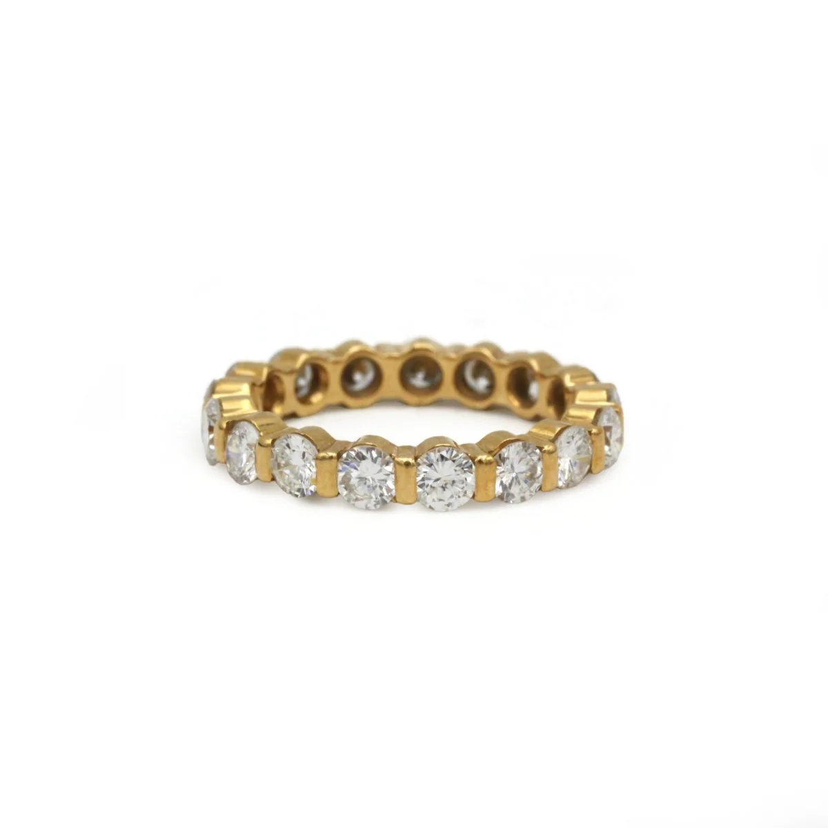 Bague Alliance en or jaune et diamants