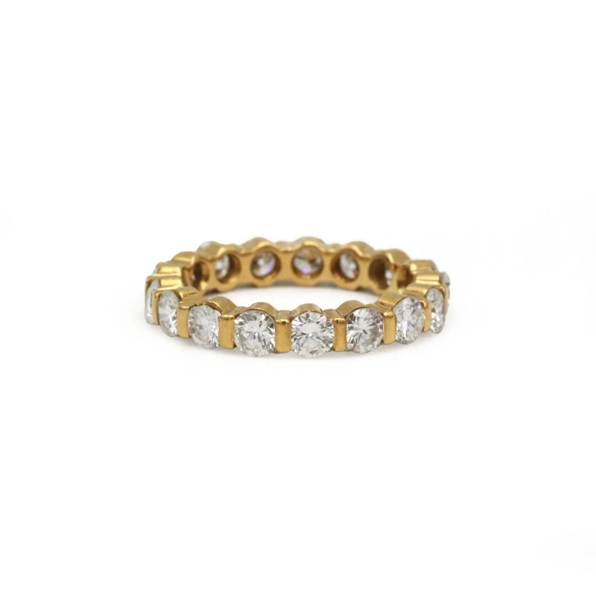 Bague Alliance en or jaune et diamants - Image 2