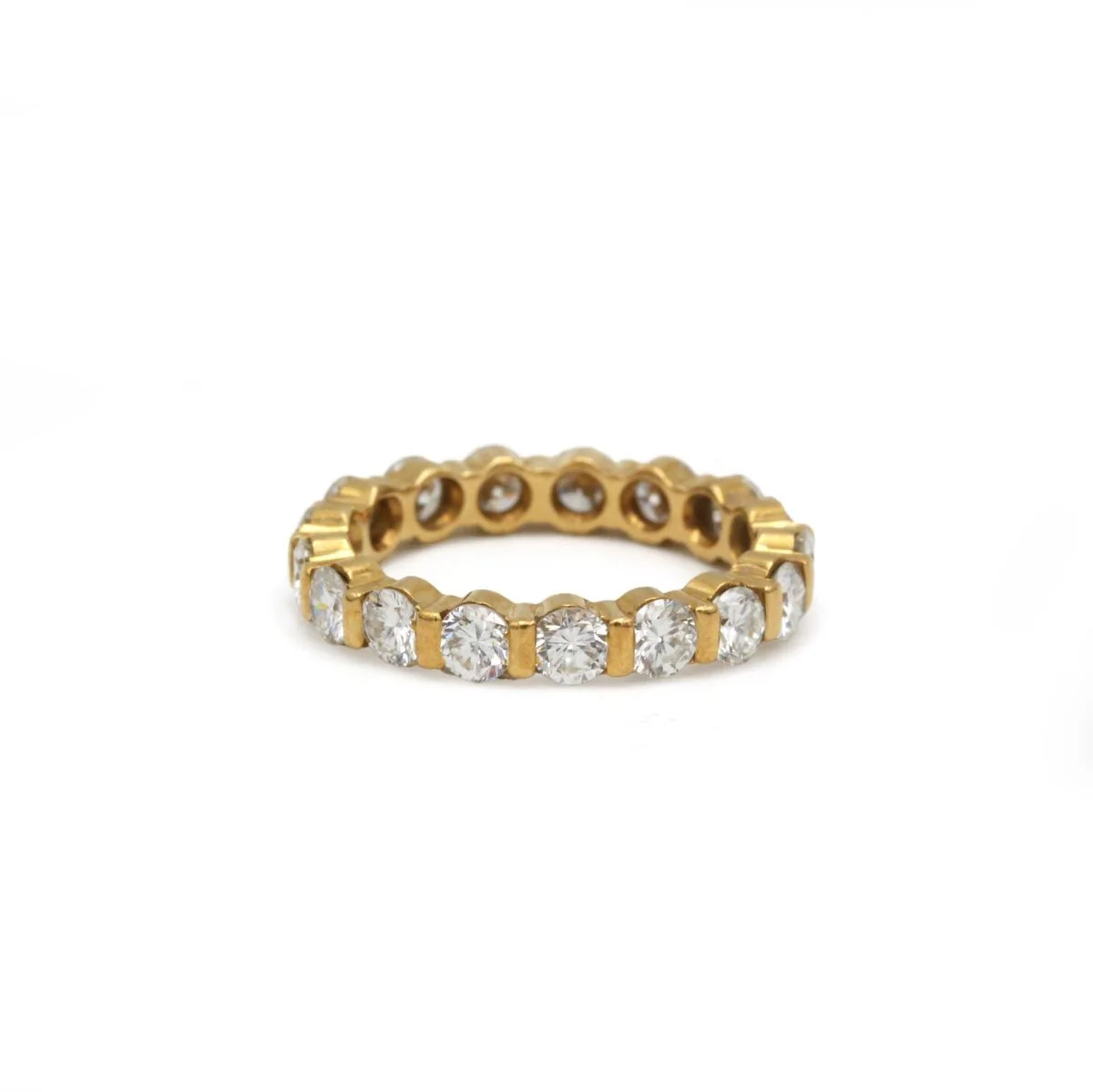 Bague Alliance en or jaune et diamants - Image 3