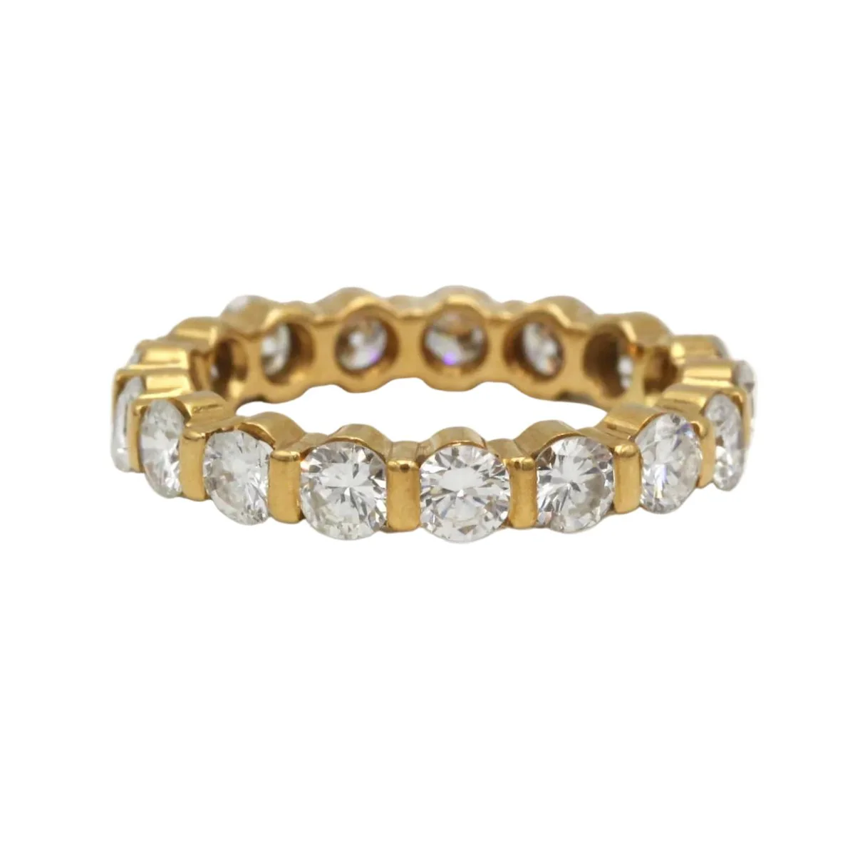 Bague Alliance en or jaune et diamants - Image 7