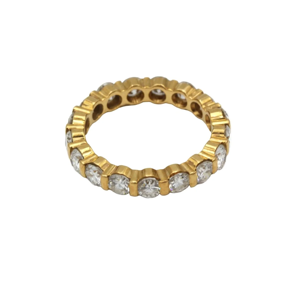 Bague Alliance en or jaune et diamants - Image 8