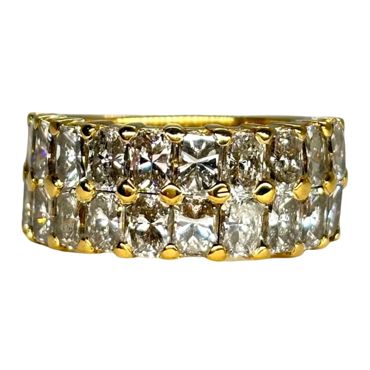 Bague Alliance en or jaune et diamants