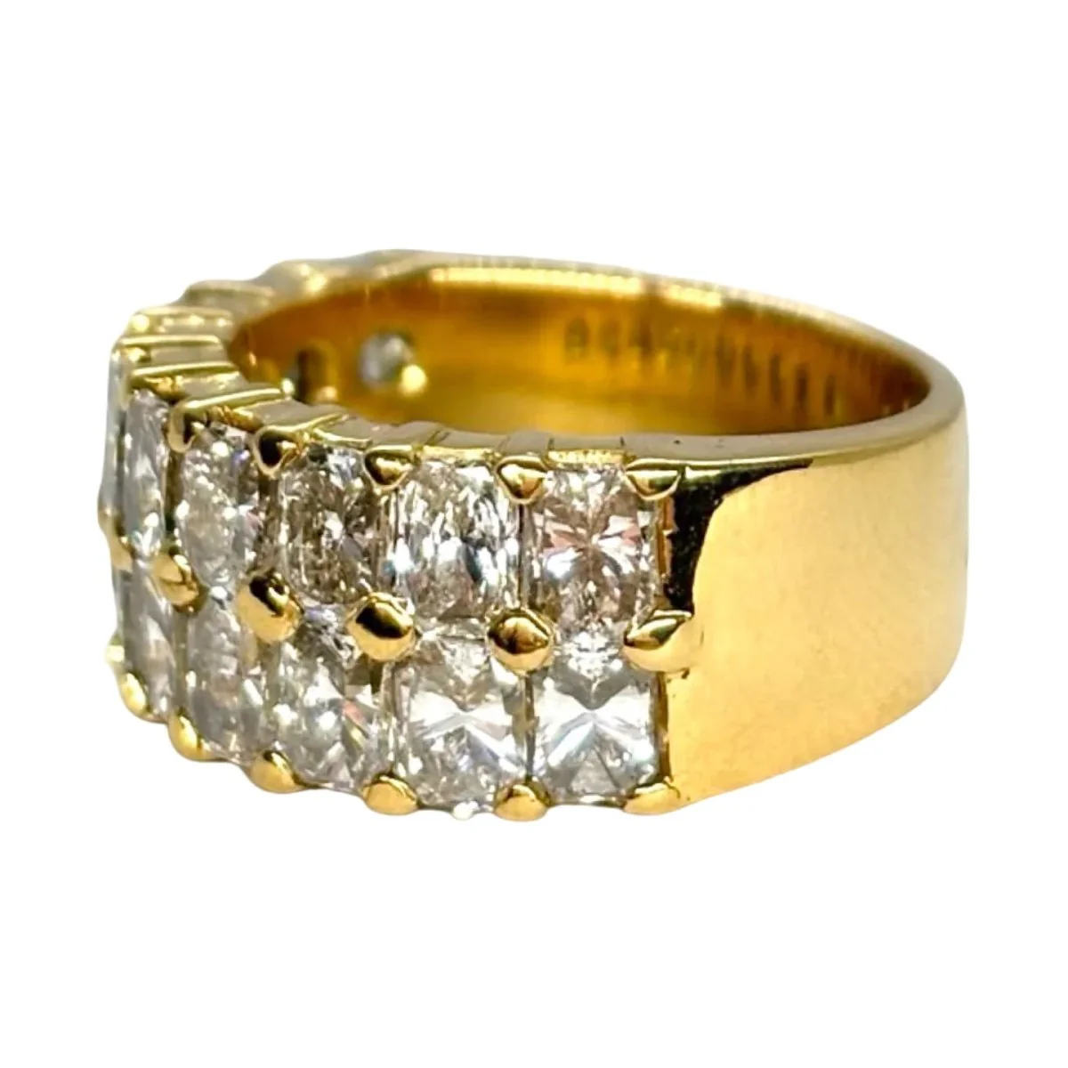 Bague Alliance en or jaune et diamants - Image 3