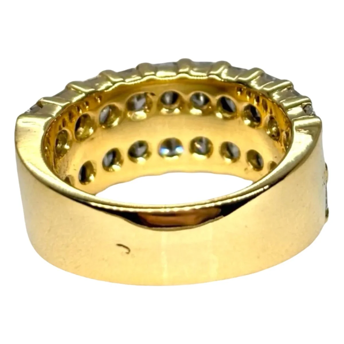 Bague Alliance en or jaune et diamants - Image 4