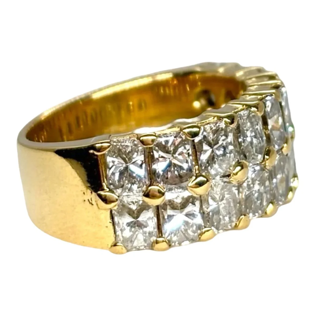 Bague Alliance en or jaune et diamants - Image 5