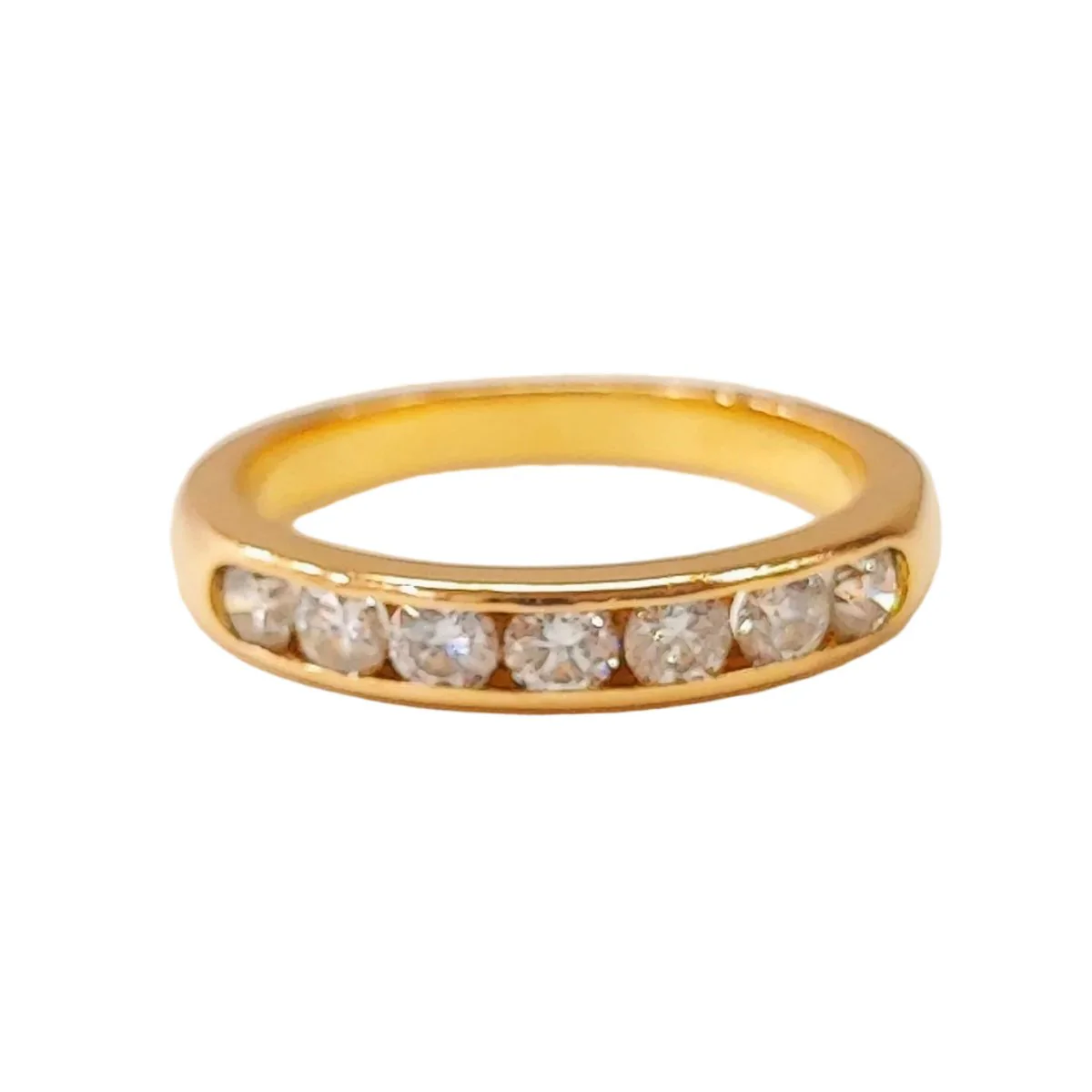 Bague Alliance en or jaune et diamants