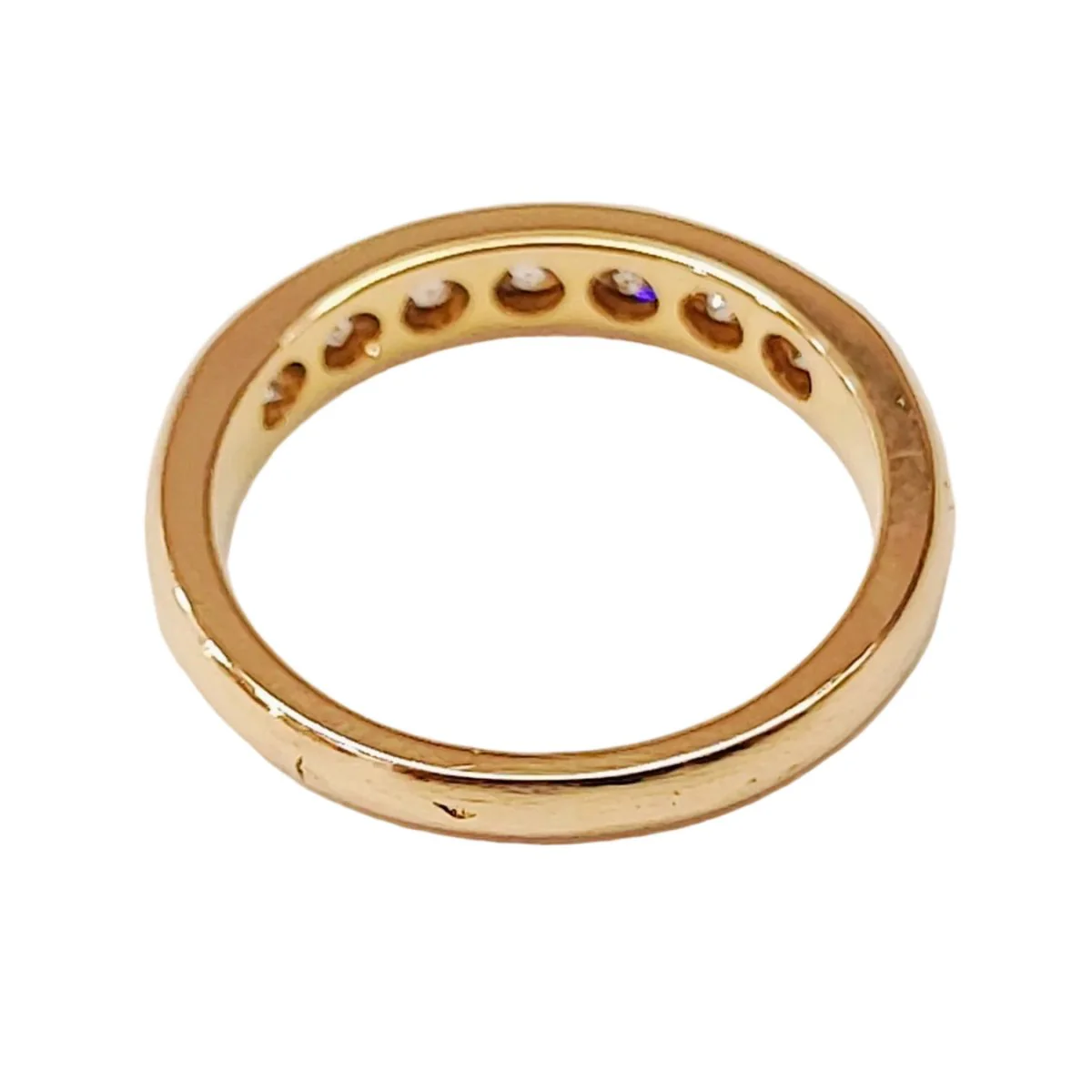 Bague Alliance en or jaune et diamants - Image 4