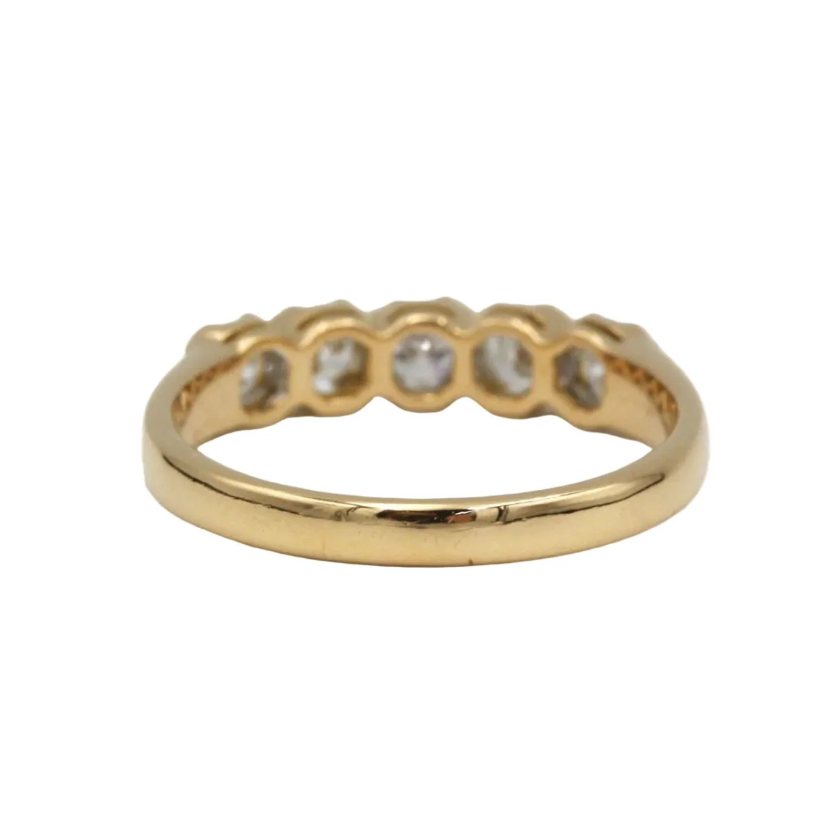 Bague Alliance en or jaune et diamants - Image 3