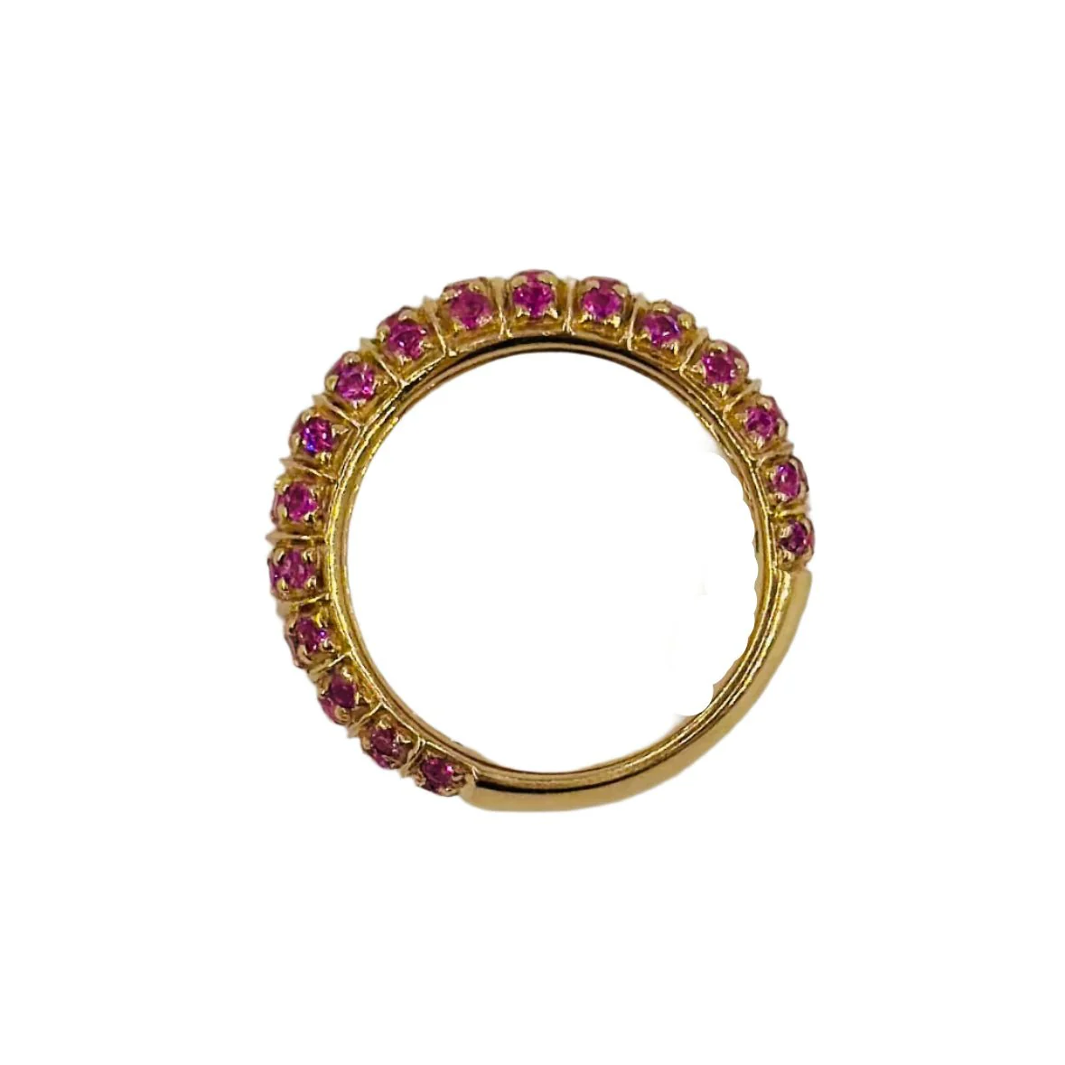 Bague Alliance en or jaune et saphirs - Image 4