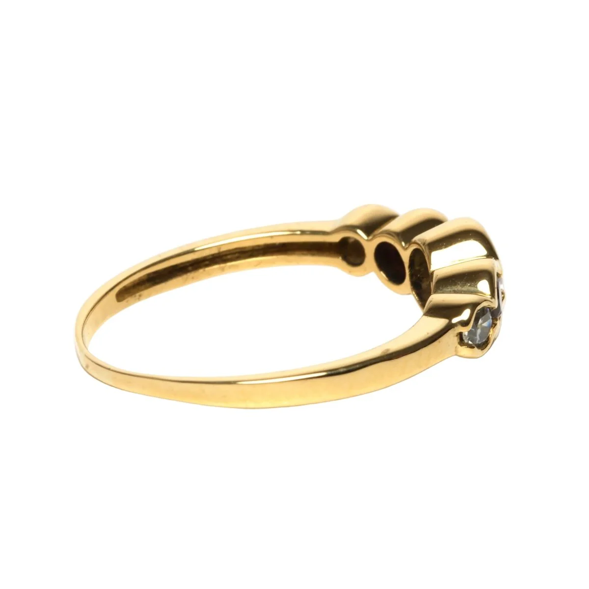 Bague Alliance en or jaune, rubis et diamants - Image 11