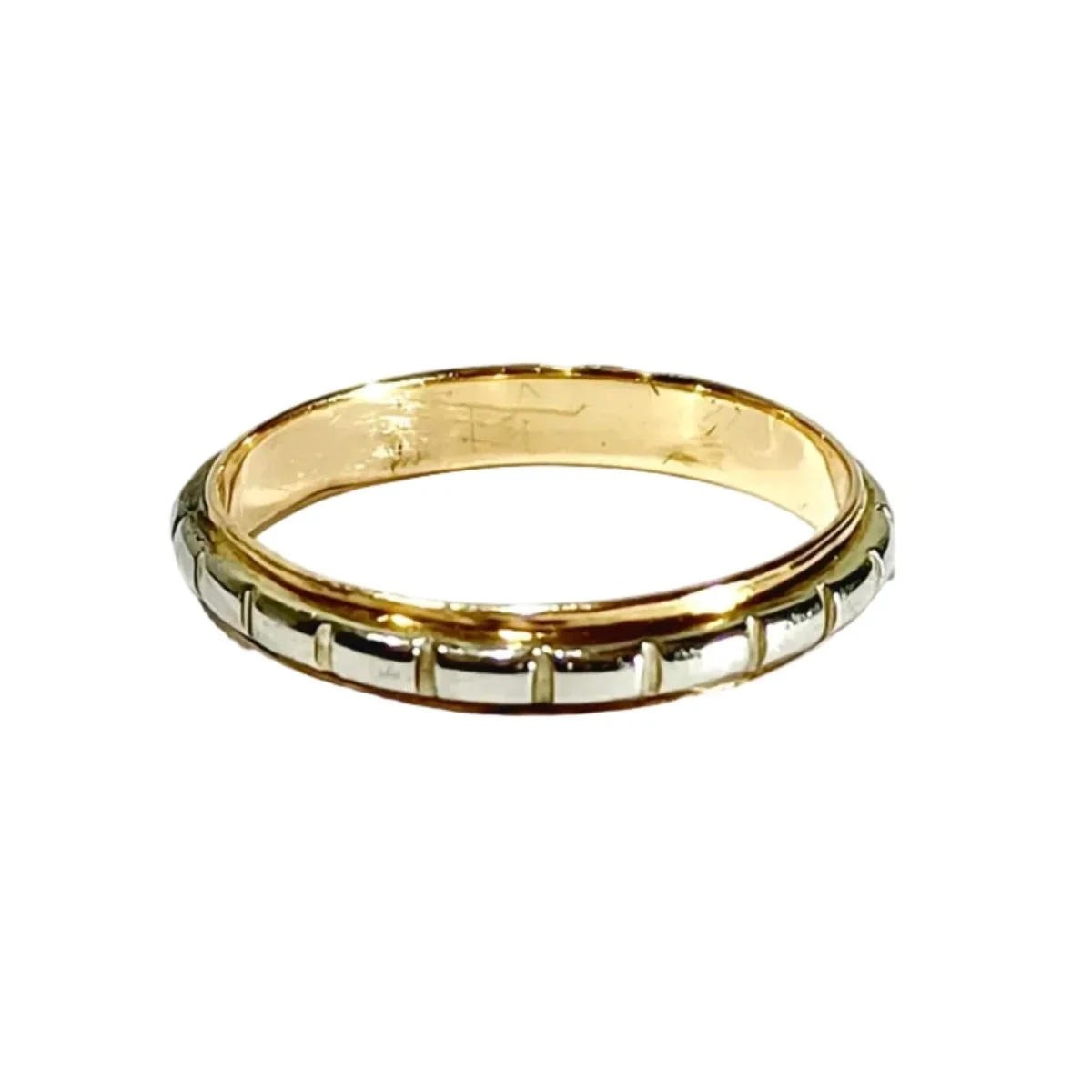 Bague Alliance en or blanc et or rose