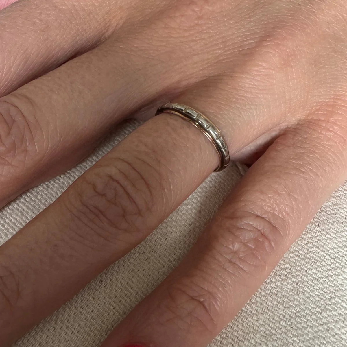 Bague Alliance en or blanc et or rose - Image 2