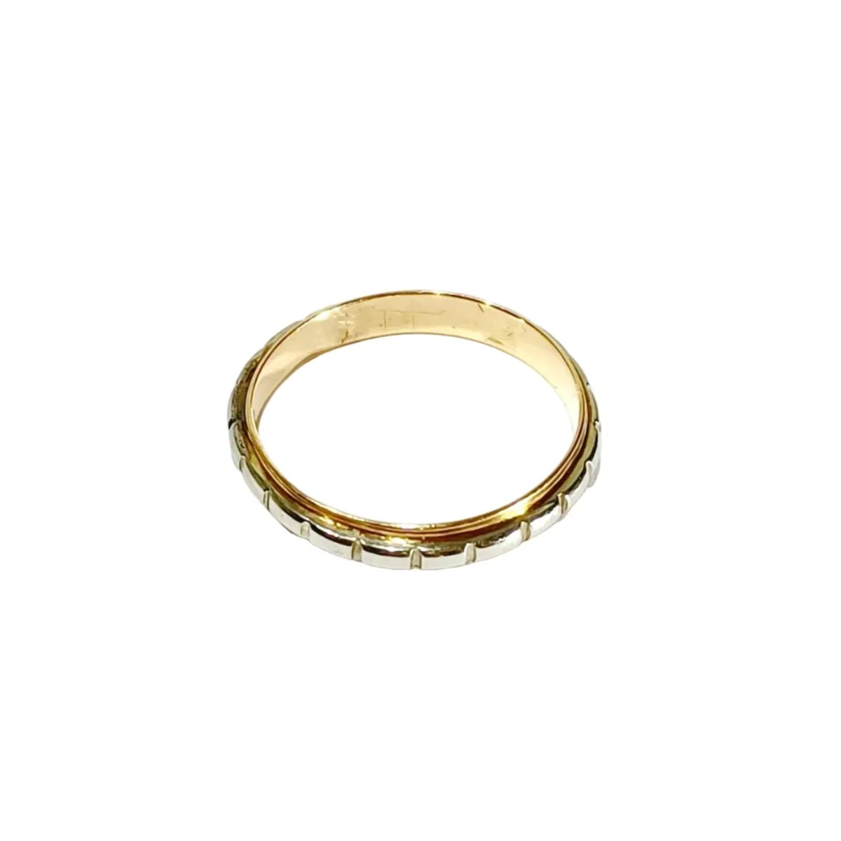 Bague Alliance en or blanc et or rose - Image 3