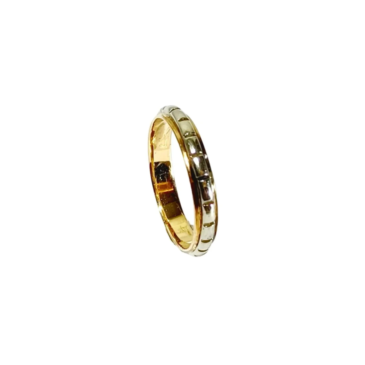 Bague Alliance en or blanc et or rose - Image 5