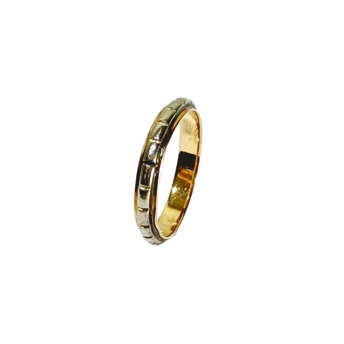 Bague Alliance en or blanc et or rose - Image 6