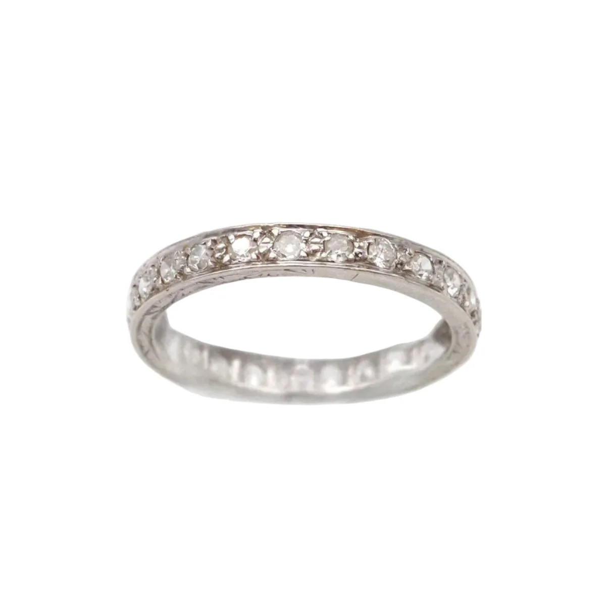 Bague Alliance en platine et diamants