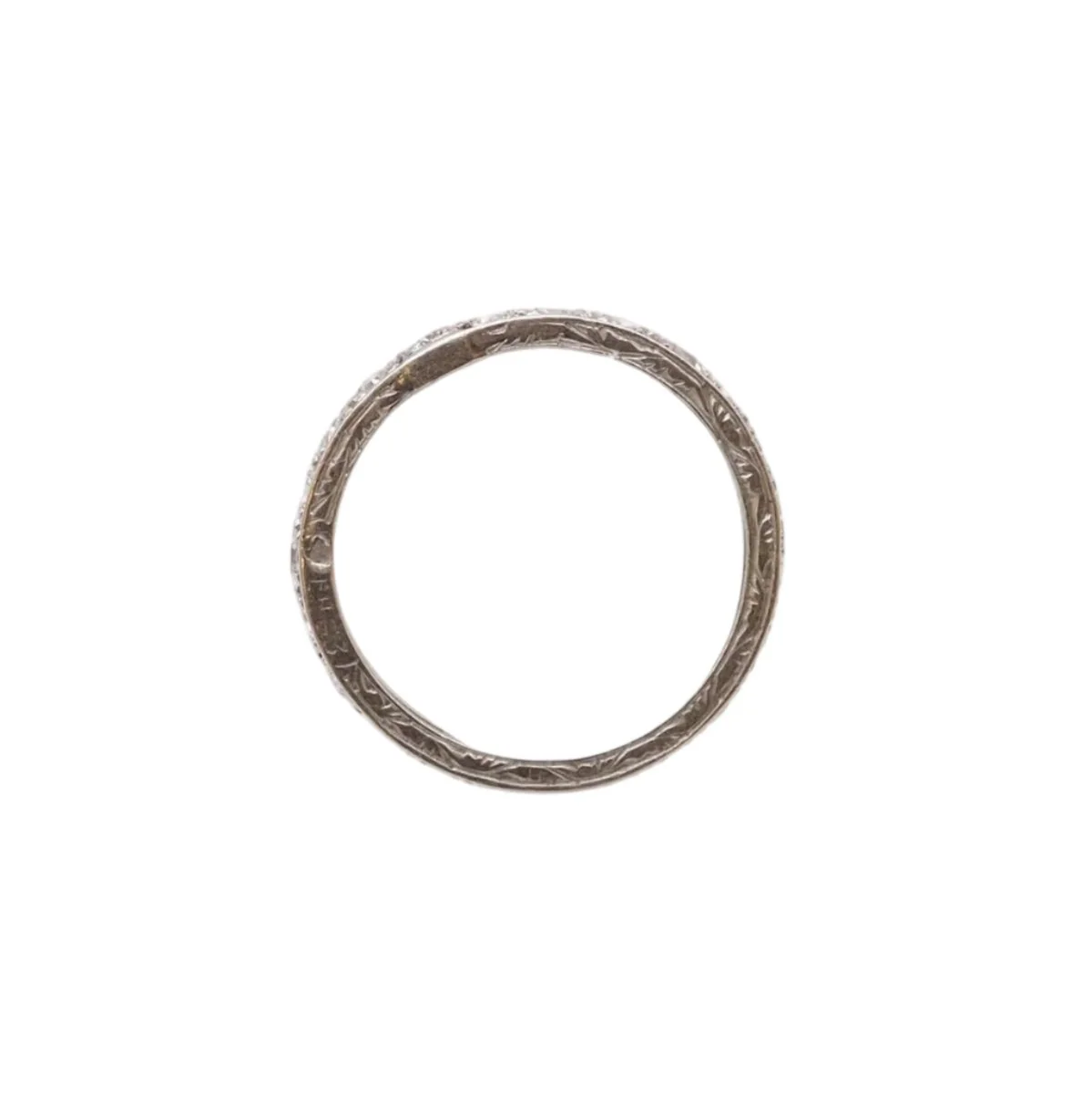 Bague Alliance en platine et diamants - Image 3