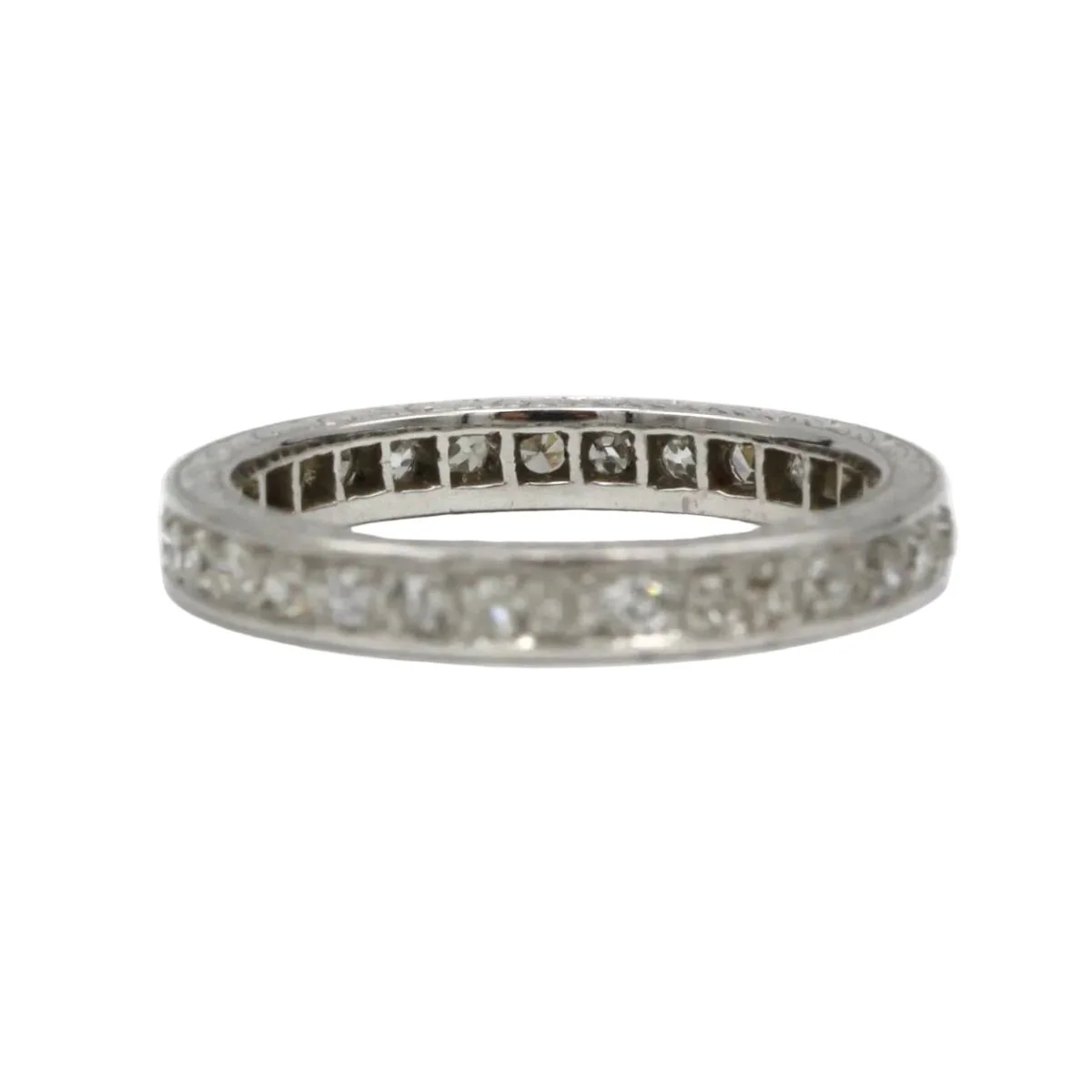 Bague Alliance en platine et diamants - Image 2
