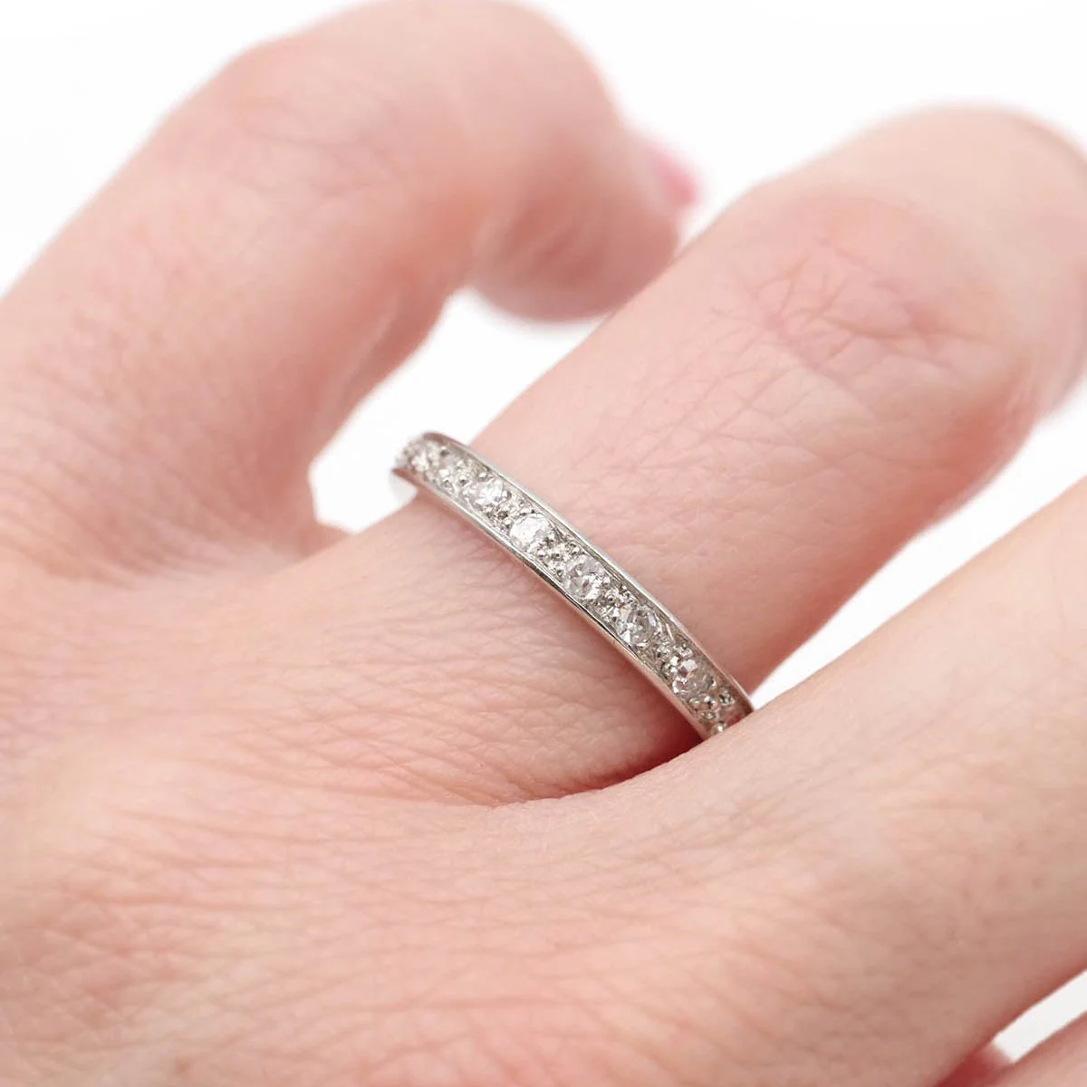 Bague Alliance en platine et diamants - Image 2