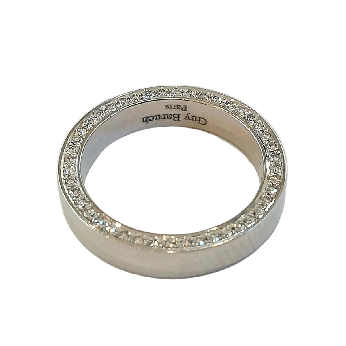Bague Alliance GUY BARUCH en platine et diamants