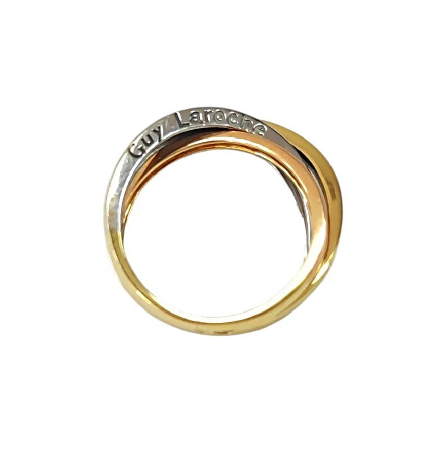 Bague Alliance GUY LAROCHE en or blanc, or jaune, or rose et diamants - Image 6