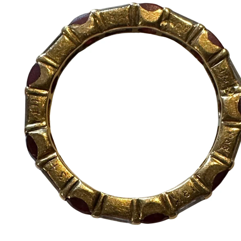 Bague Alliance MAUBOUSSIN en or jaune, rubis et diamants - Image 3