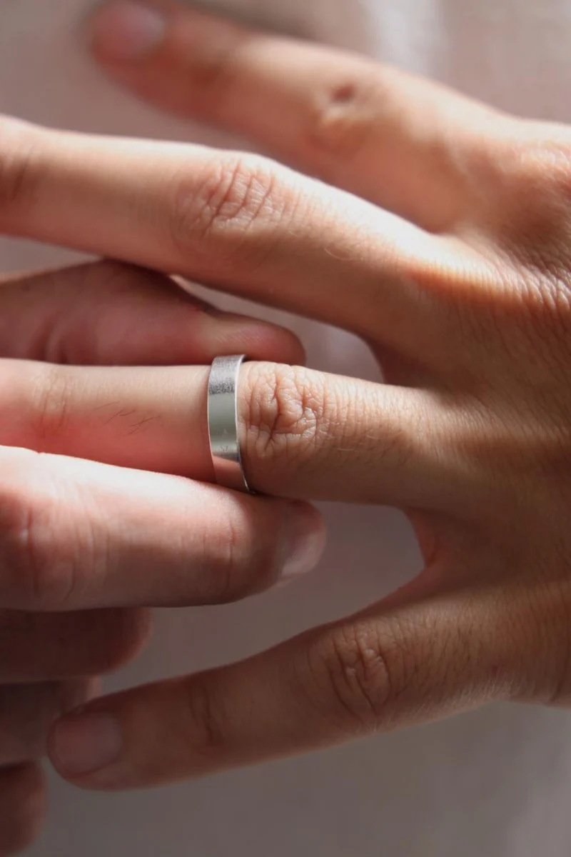Bague Alliance Or blanc - Image 2