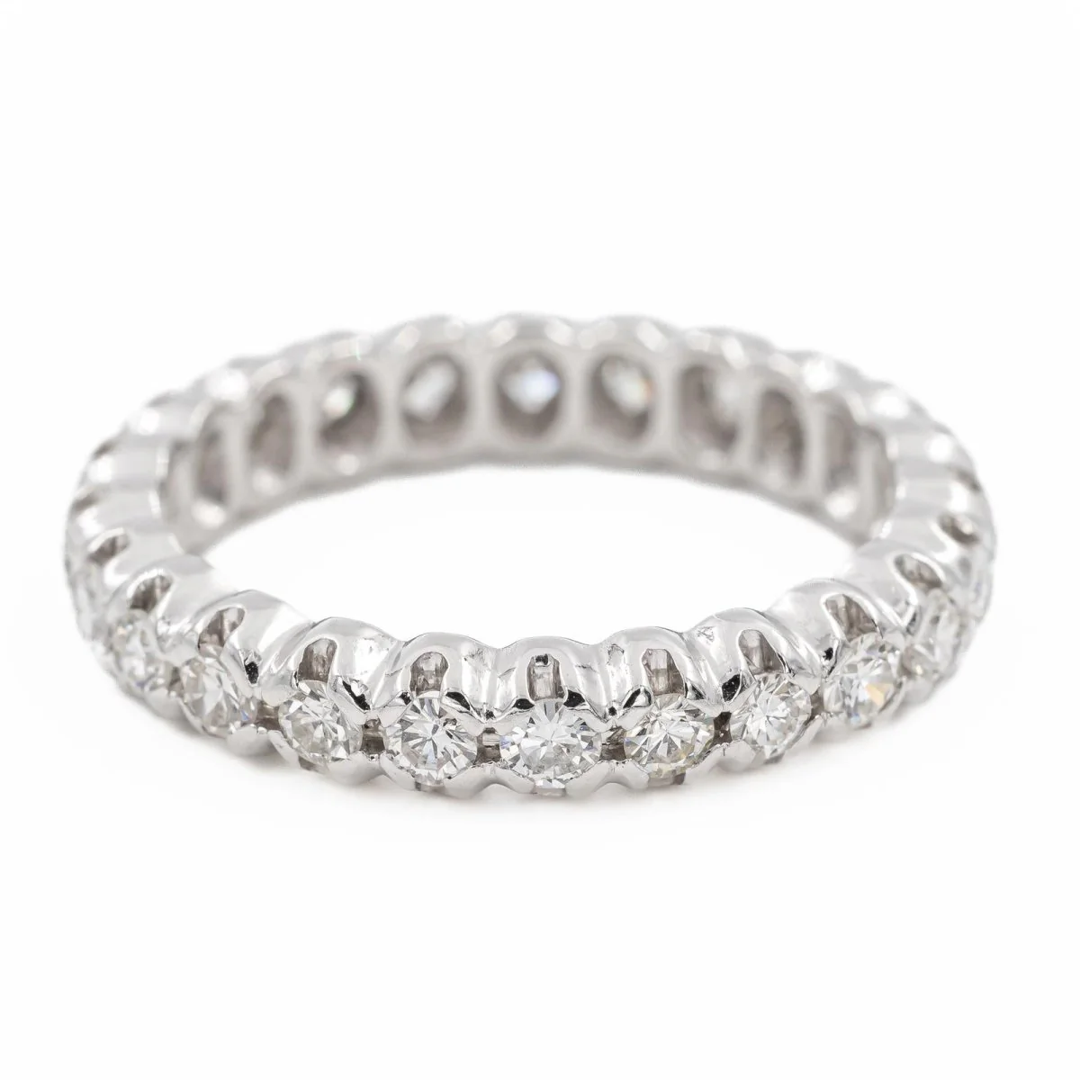 Bague Alliance en or blanc et diamants
