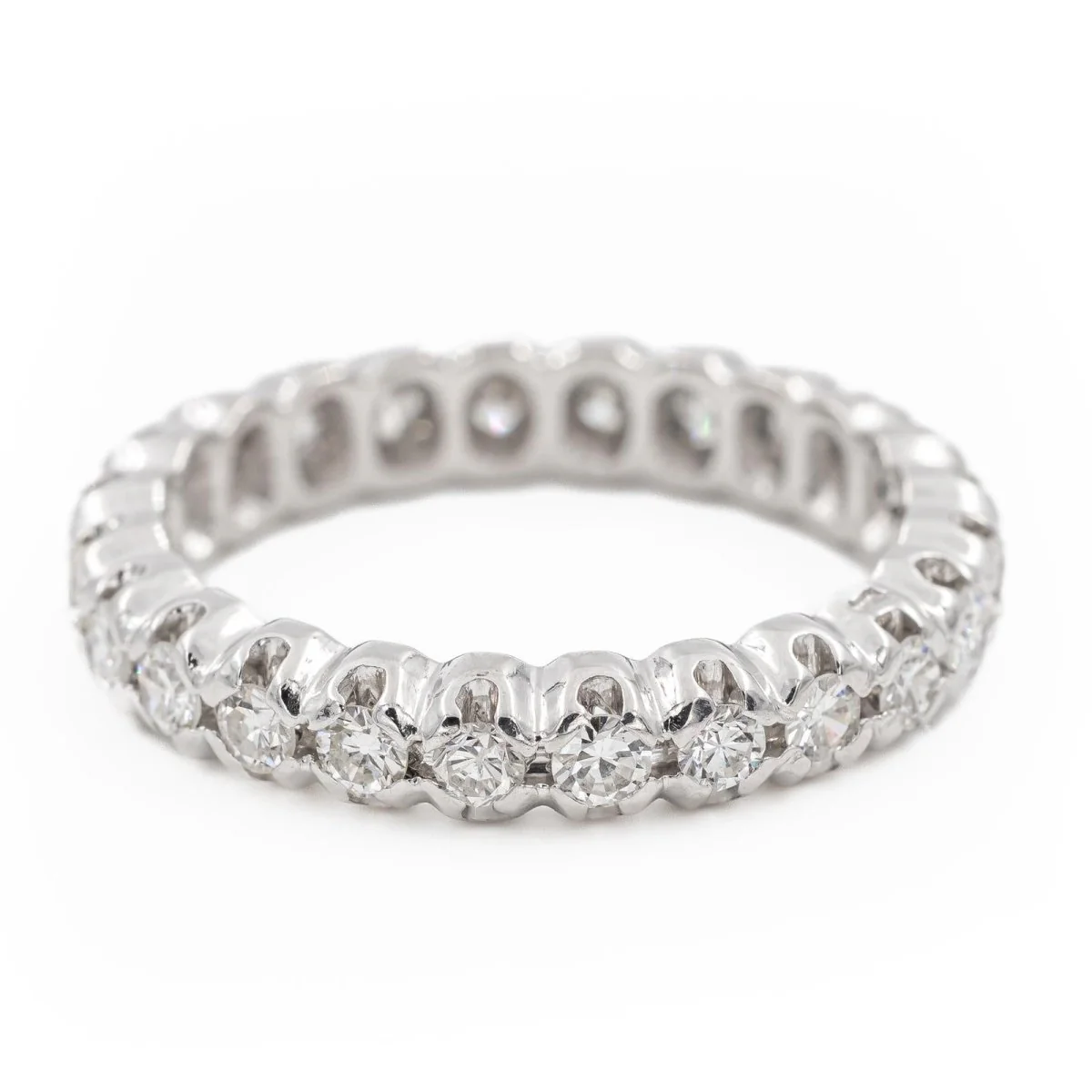 Bague Alliance en or blanc et diamants - Image 6