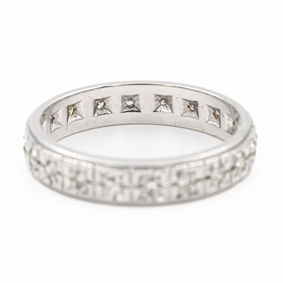 Bague Alliance en or blanc et diamants - Image 3