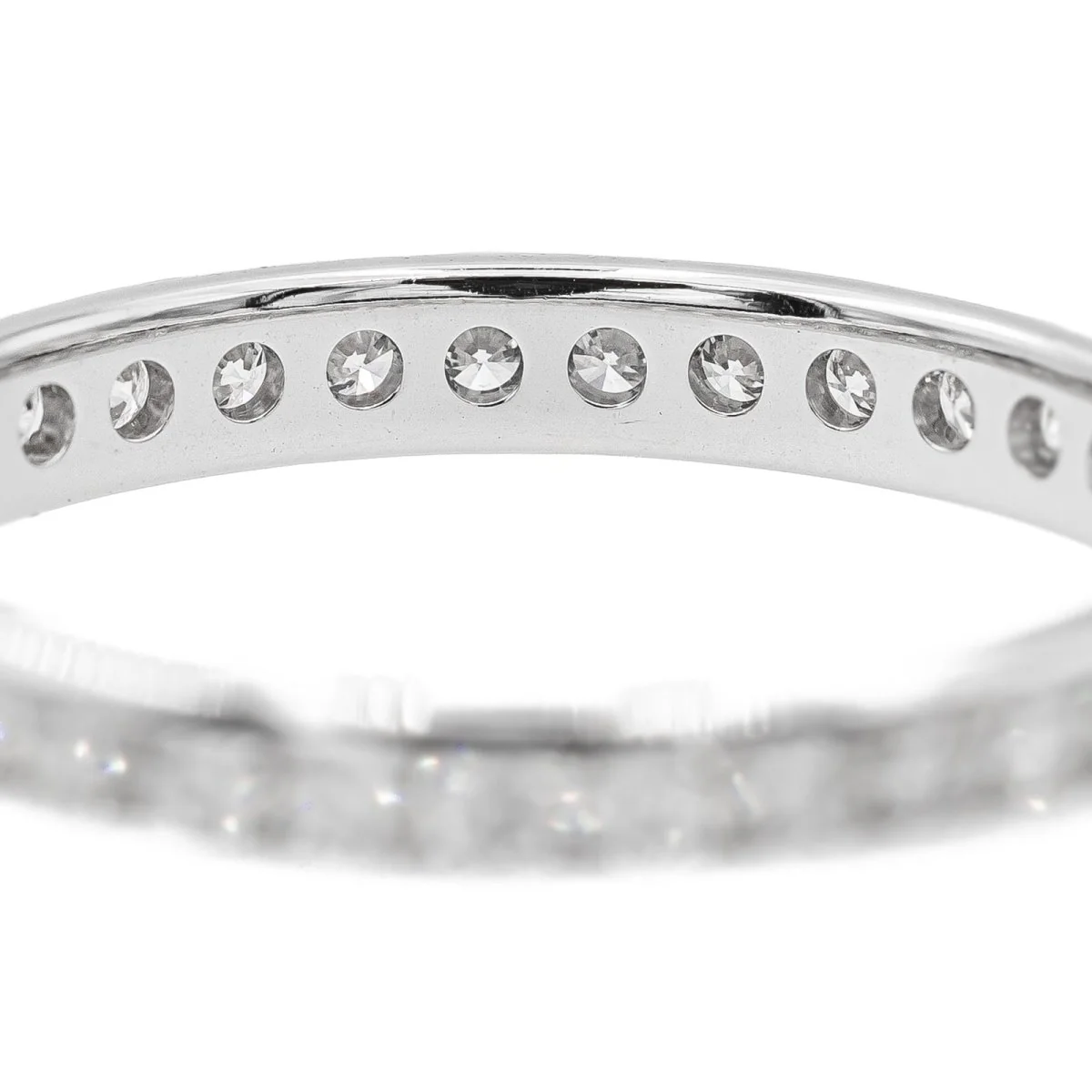 Bague Alliance Or blanc et Diamant - Image 3