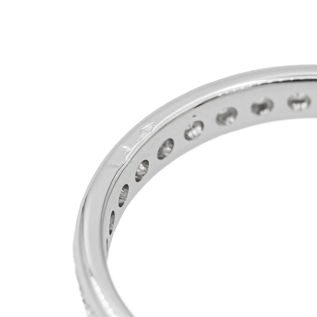 Bague Alliance Or blanc et Diamant - Image 4