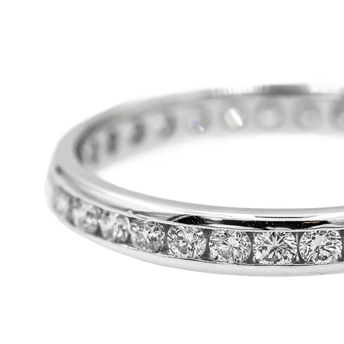 Bague Alliance Or blanc et Diamant - Image 5
