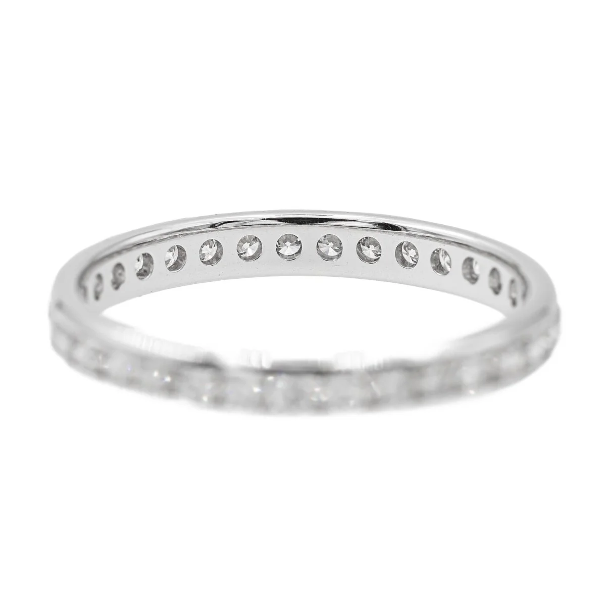 Bague Alliance Or blanc et Diamant - Image 6