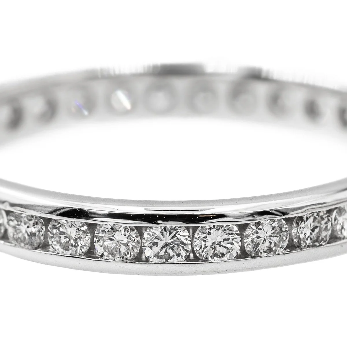 Bague Alliance Or blanc et Diamant - Image 7