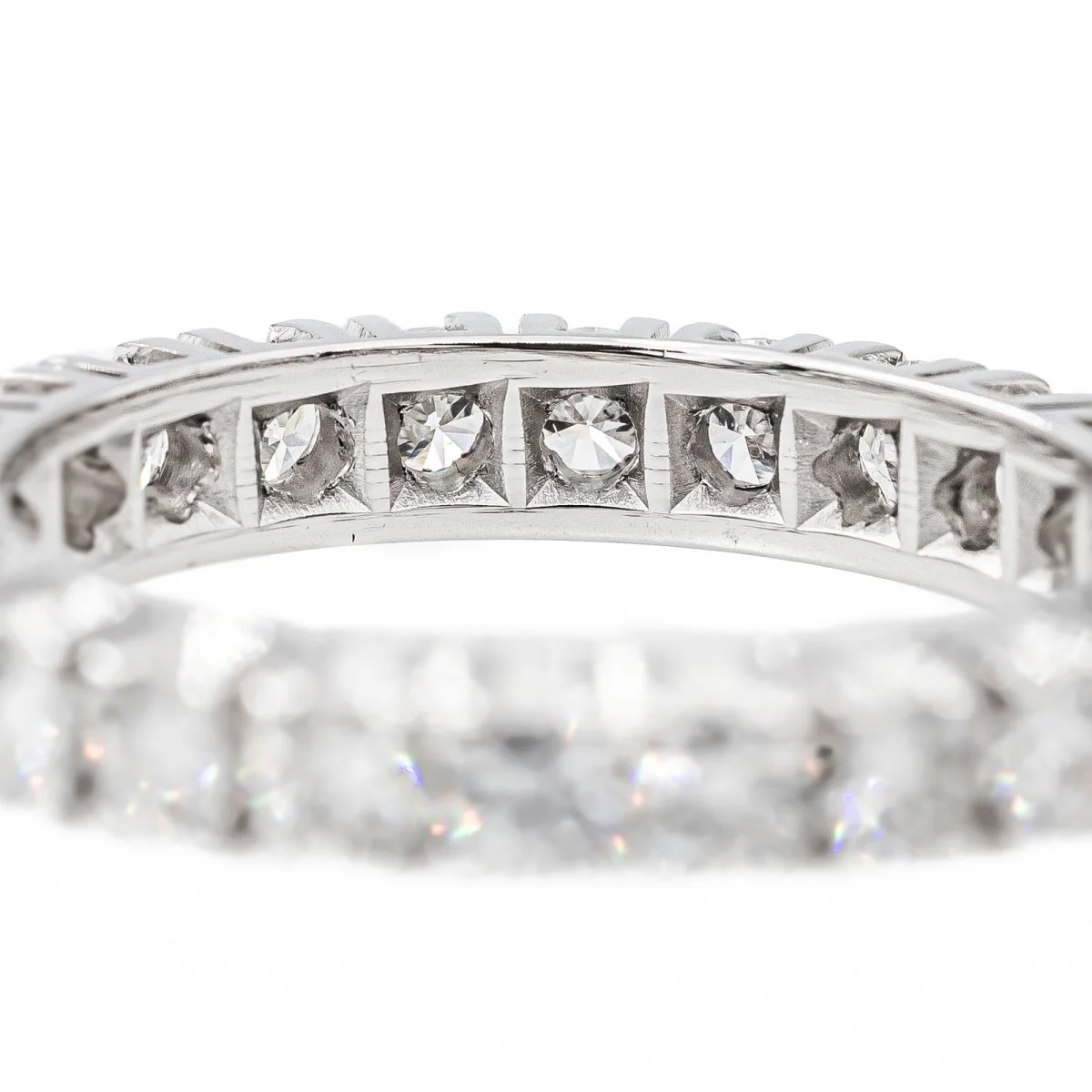 Bague Alliance en Or blanc et Diamant - Image 3