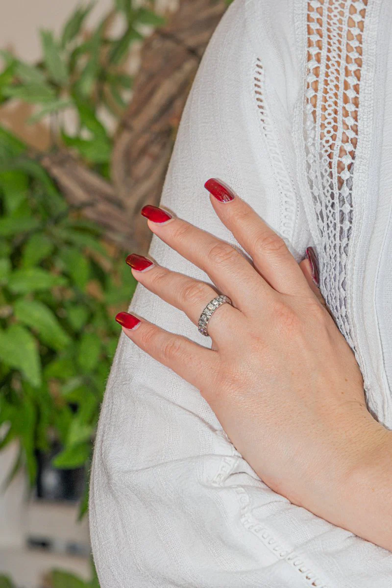 Bague Alliance Or blanc Diamant - Image 2